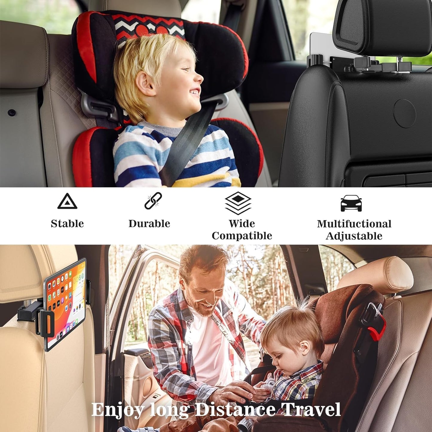 HoldMate™ – Car Headrest Phone & Tablet Holder