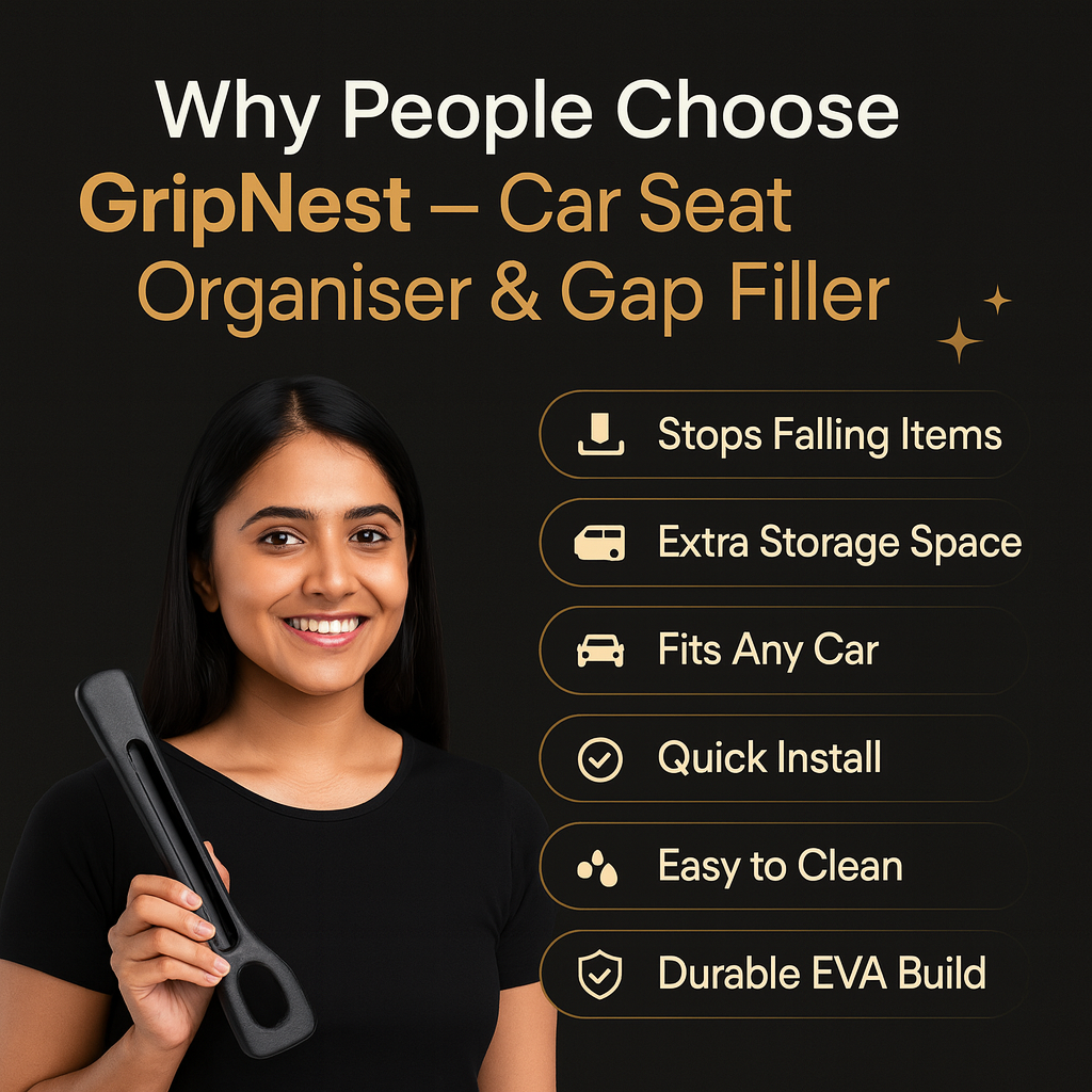 GripNest – Car Seat Gap Filler (Pack of 2)